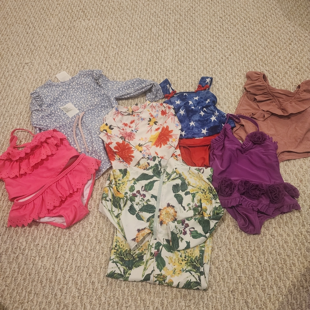 Bundle of Baby Girl Swimsuits 6-9 months